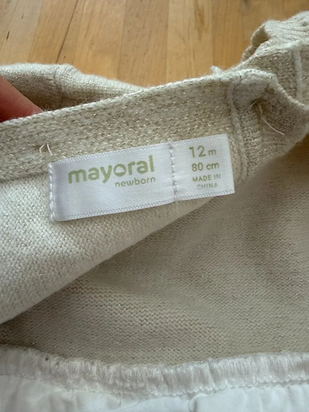 MAYORAL Boutique 12 month sweater dress with sparkles/layers/buttons